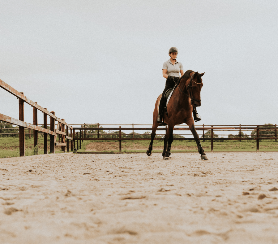 Cornelisse coaching begeleidt een cliënt in de springbak te paard, met het behalen van zijn of haar doel.